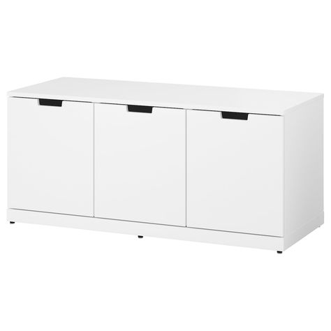 NORDLI 3-drawer chest, white, 471/4x211/4" You can build NORDLI chest of drawers any way you want – wide, low or in different heights to create the perfect solution for your space. The clean modern look is easy to place. Nordli Ikea, Ikea Nordli, Tall Drawers, Ideas Habitaciones, Open Wardrobe, White Chest, 4 Drawer Dresser, Painted Drawers, 3 Drawer Chest