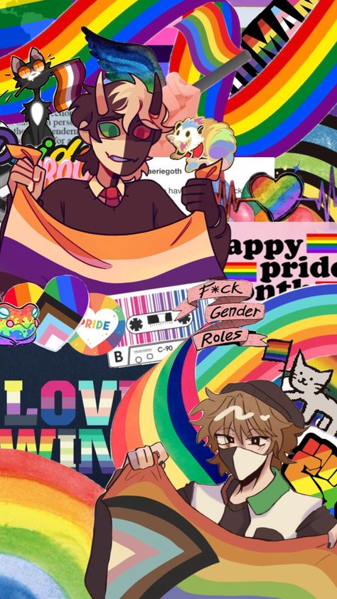 HAPPY PRIDE MONTH‼️‼️ #happypride #happypridemonth #pridemonth #pride #rainbow #ranboo #mcyt #wallpaper Mcyt Wallpaper, Happy Pride Month, Lgbtq Flags, Lgbt Art, Queer Art, Happy Pride, Pride Rainbow, Lgbt Pride, Cute Actors