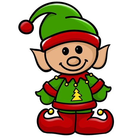 Elves Drawing Christmas, Elf Easy Drawing, Christmas Elf Drawing Easy, Santa Elf Drawing, Cute Christmas Elf Drawing, Christmas Cute Drawing Easy, Elf Drawings Easy, How To Draw An Elf, Elf Drawing Christmas