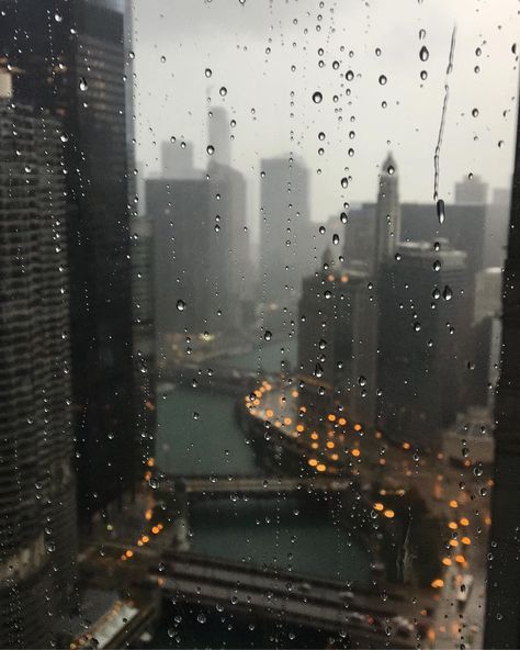 Rainy mornings at #oneelevenchicago ☔️ Rainy City Window, Rainy Vibes, Steal Your Joy, Environment References, Rainy Window, City Rain, Morning Photography, Rainy City, Rainy Morning