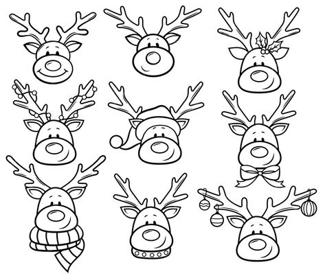 Reindeer Drawing, Xmas Drawing, Deer Cartoon, Christmas Sketch, Christmas Window Painting, Cartoon Reindeer, Christmas Balls Decorations, Christmas Window Decorations, Cute Reindeer