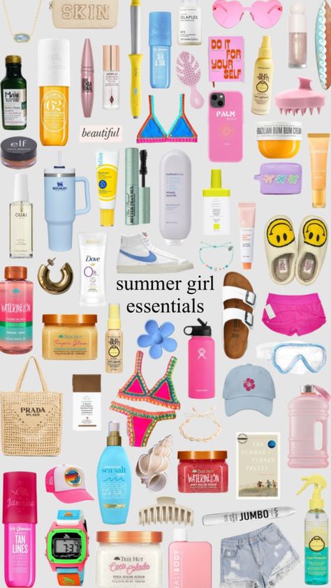 Summer Essentials 2024, Summer Essentials Aesthetic, Summer Outfit Shuffles, Shuffle Ideas, Summer Shuffles, Summer Bag Essentials, Summer Shopping List, Summer Must Haves