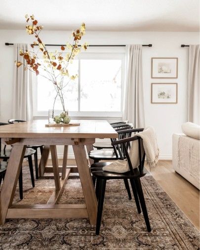 Kitchen With Dining Table, Modern Farmhouse Dining Table, Halfway Wholeistic, Cute Living Room, Modern Farmhouse Dining, Send Help, Farmhouse Dining Table, Home Decorating Ideas, Ikea Kitchen