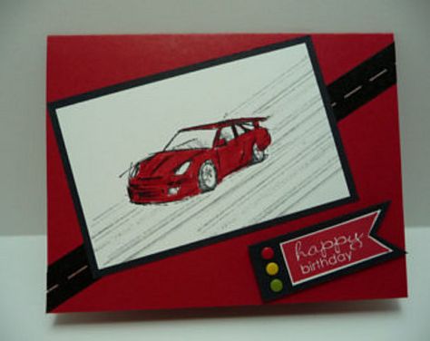 Browse unique items from SPBailerPapercrafts on Etsy, a global marketplace of handmade, vintage and creative goods. Car Birthday Card, Birthday Card For Boys, Birthday Card Pictures, Car Card, Car Themed Parties, Car Birthday Theme, Race Car Birthday Party, Car Party, Cars Theme Birthday Party