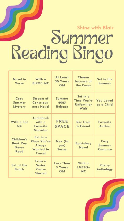 Get ready to unleash your inner bookworm with our Summer Reading Bingo challenge! 🌞📖 With a range of exciting reading tasks, you'll explore new genres, authors, and stories that will spark your imagination and make this summer unforgettable. Join the fun now and watch your love for reading soar! 🚀 Summer Book Challenge, Reading Bingo Challenge, Summer Reading Bingo, Passive Programming Library, Challenge For Teens, Reading Bingo, Bingo Challenge, Summer Bingo, Teen Library