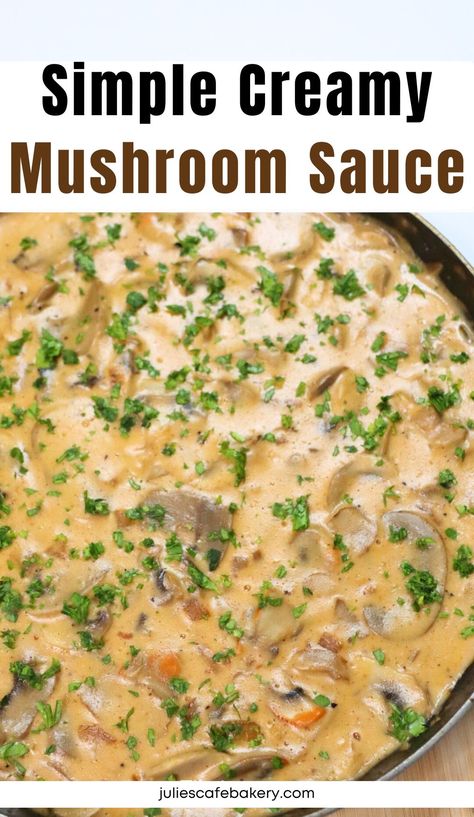 Simple Creamy Mushroom Sauce Mushroom Gravy Recipe Easy, Easy Mushroom Gravy, Creamy Mushroom Sauce Recipe, Mushroom Sauce For Chicken, Creamy Mushroom Gravy, Easy Gravy Recipe, Mushroom Gravy Recipe, Mushroom Sauce Recipe, Mushroom Cream Sauces