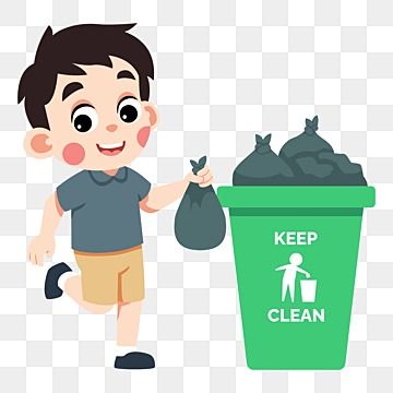 Poster Sampah, Trash Can Clipart, Garbage Illustration, Membuang Sampah Pada Tempatnya, Can Clipart, Jaga Kebersihan, Picture Frame Template, Child Png, Environmental Posters