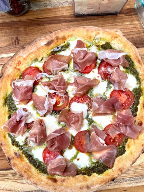 Keto Pizza Bowl, The Mosquito Coast, Mosquito Coast, Purple Basil, Mozzarella Tomato, Pesto Mozzarella, Pizza Bowl, Prosciutto Pizza, Keto Pizza