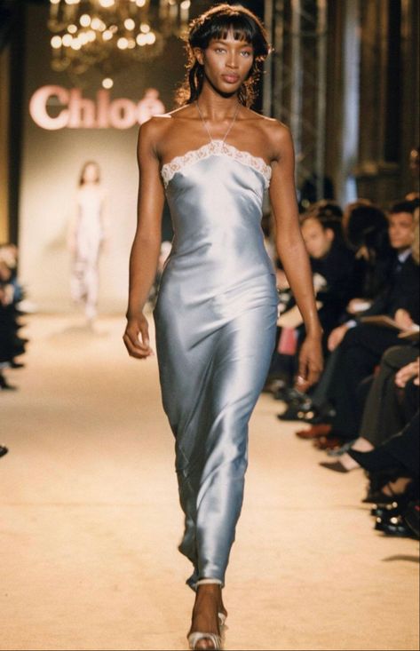 30th Birthday Outfit, Runway Fashion Couture, Vintage Runway, Naomi Campbell, Going Out Outfits, Vintage Glamour, Formal Attire, Satin Dress, Custom Dresses