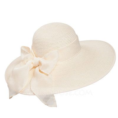 [£ 17.00] Ladies' Beautiful Rattan Straw With Bowknot Floppy Hat/Straw Hat (196092532) Monroe Hat, Trapper Hat Men, Caps Style, Floppy Hats, Women Hats, Tea Party Hats, Ponytail Hat, Summer Sun Hat, Sun Cap