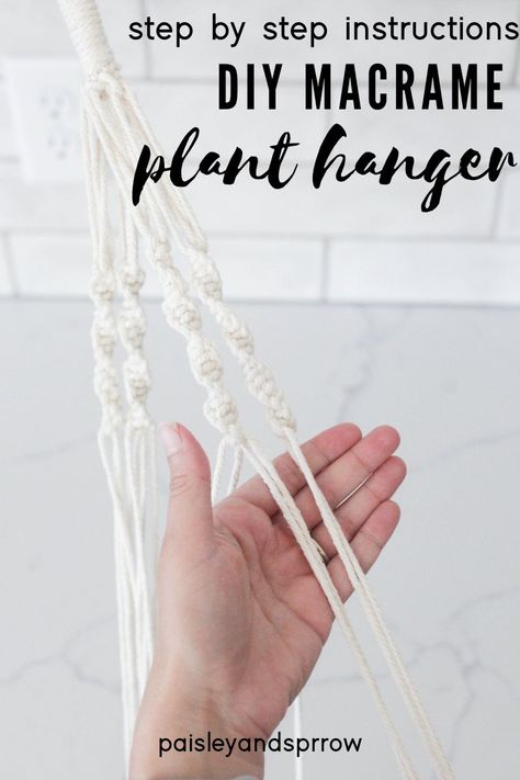 Simple Macrame Hanger, Free Macrame Plant Hanger Tutorials, Easy Macrema Plant Hanger, Free Macrame Patterns Plant Hangers For Beginners, Basic Macrame Plant Hanger, Macrame Loop Hanger, Macrame Plant Holder Pattern Free, Small Macrame Plant Hanger Pattern, Macrame Plant Hanger 3mm Cord