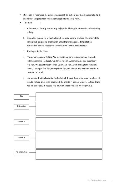 Recount_Jumble Paragraph - English ESL Worksheets for distance learning and physical classrooms Recount Text Worksheet, Recount Text, Paragraph Worksheets, Past Simple Tense, Recount Writing, Jumbled Words, English Grammar Exercises, Reading Comprehension Lessons, Past Simple