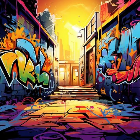 a colorful picture of a building with graffiti on it Road Illustration Design, Speaker Wallpaper, Street Illustration, Cool Car Drawings, Car Drawings, Graffiti Styles, City Streets, City Art, Colorful Pictures