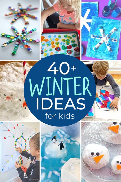 Easy Winter Activities for Toddlers - Toddler Approved Winter Holiday Activities For Preschoolers, Winter Activities For 2 Year, Winter Kindergarten Activities Crafts, January Gross Motor Activities, Winter Weather Toddler Activities, Toddler Snow Craft, Winter Group Activities For Kids, Toddler Winter Art Activities, Toddler Process Art Winter