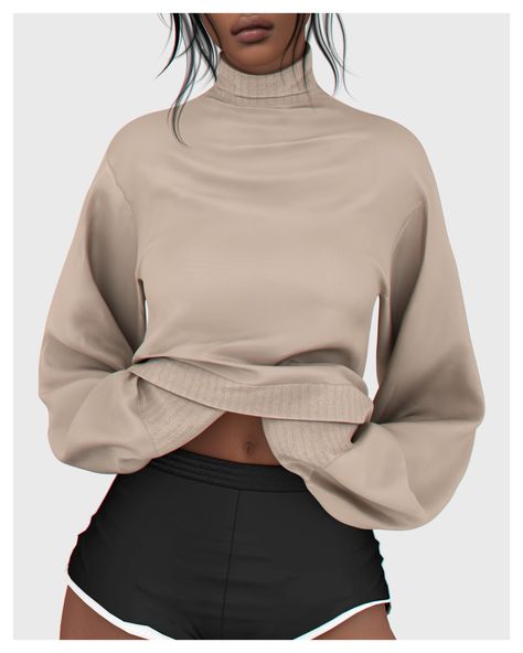 Best Mods, Sims 4 Cas, Ts4 Cc, Warm Outfits, Sims Cc, The Sims, Shirt Outfit, Sims 4, Turtle Neck