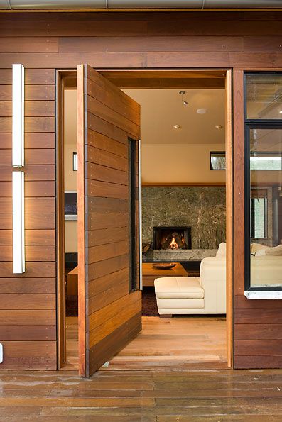 fireplace Pintu Ganda, House Entrance Doors, Pintu Interior, Front Door Ideas, Home Engineering, Modern Entrance Door, Main Entrance Door Design, Beautiful Front Doors, Wooden Main Door