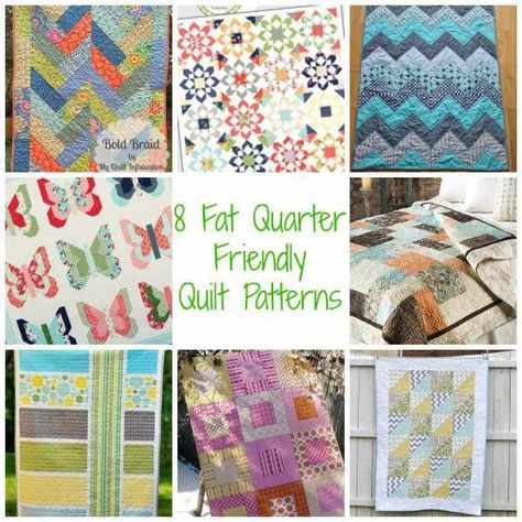 8 Fat Quarter Friendly Quilt Patterns Fat Quarter Projects Quilt, Fat Quarters Baby Quilt, Fat Quarter Quilts, Fat Quarter Quilt Patterns, Quilts Using Fat Quarters, Fat Quarter Sewing Projects, Butterfly Quilt Pattern, Fat Quarter Quilt Pattern, Fat Quarter Projects