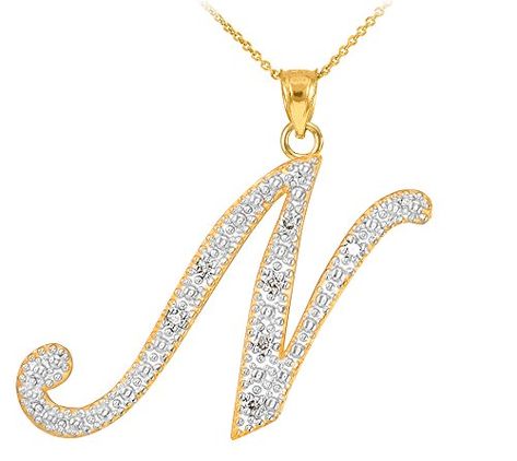 14k Yellow Gold Diamond Script Initial Letter N Pendant Necklace 22 ** Want additional info? Click on the image. #NecklacesCollection Necklace With Letter, Necklaces Collection, Initial N, Gold Clothing, Platinum Bracelet, Script Initial, Diamond Initial Necklace, Initial Pendant Necklace, Gold Letter