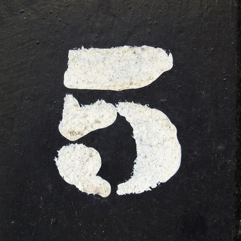 Monochrome 5 by Chris in Plymouth 5 Art Number, 5 Aesthetic Number, Scorpio Party, Number Artwork, Number Icons, Numbers Typography, Album Artwork Cover Art, Give Me Five, Number Five