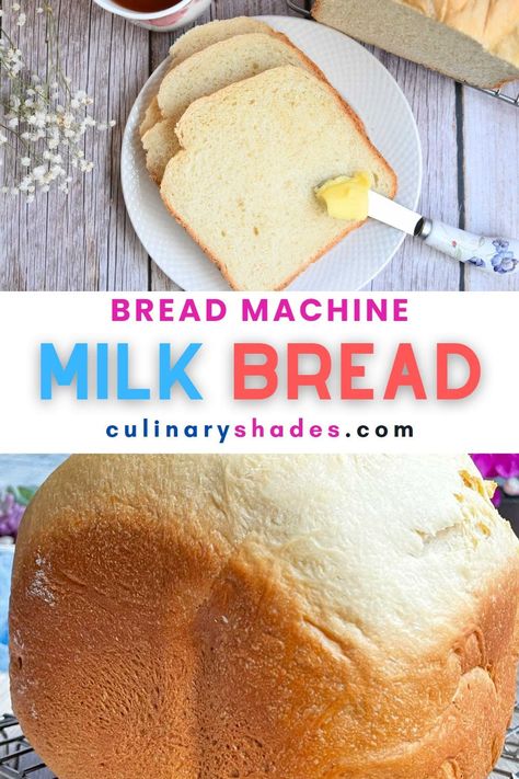 Breadmaker Bread Recipes, Bread In The Bread Machine, Bread Machine Recipes Healthy, Bread Machine Recipes Sweet, Easy Bread Machine Recipes, Best Bread Machine, Fluffy Bread, Milk Bread Recipe, Japanese Milk Bread