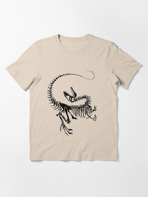 "Velociraptor Skeleton Print" T-shirt for Sale by JJJericho | Redbubble | dinosaur t-shirts - dinosaurs t-shirts - jurassic t-shirts Velociraptor Skeleton, Dinosaur Clothes, Dinosaur Graphic Tee, Dinosaur Tshirt, Dino Shirt, Dinosaur Outfit, Project Work, Dinosaur Shirt, Skeleton Print