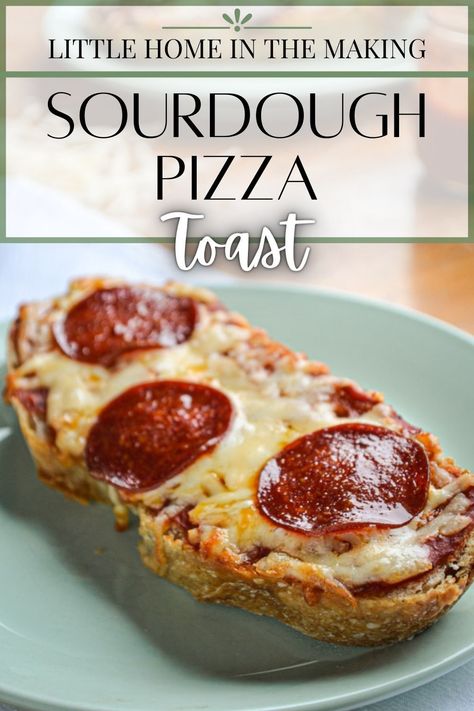 Have a pizza craving, but don't have the time to make a soudough pizza crust? Try this quick and easy meal idea for Sourdough Pizza Toast. It's a simple recipe using leftover sliced sourdough bread, and it's crazy kid-friendly too! This is one of the best toast ideas, and one of my favorite leftover sourdough recipes. Your family is going to love it! Leftover Sourdough Bread, Pizza Craving, Pizza Toast, Toast Ideas, Toast Pizza, Quick Pizza, Sourdough Bread Sandwiches, Sourdough Sandwich, Easy Sourdough