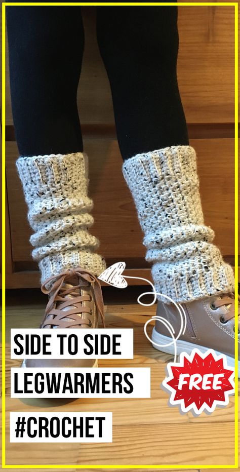 crochet Side to Side Legwarmers free pattern - Easy Crochet Legwarmers Pattern for Beginners via @shareapattern.com Crochet Leg Warmers Bulky Yarn, Crochet Boot Covers Free Pattern, Chunky Leg Warmers Crochet Pattern Free, Crochet Legwarmers Pattern, Crochet Patterns Leg Warmers, Crochet Leg Warmers Free Pattern Easy, Crochet Leg Warmers Tutorial, Crochet Legwarmers Free Pattern, Leg Warmers Crochet Pattern Free