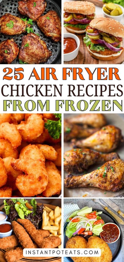 Unlock the convenience of cooking with these 25 easy air fryer chicken recipes using frozen chicken! Perfect for busy nights, these recipes deliver crispy, juicy chicken in no time. From wings to tenders, enjoy a hassle-free meal that the whole family will love! Chicken Recipes From Frozen, Air Fryer From Frozen, Quick Air Fryer Recipes, Chicken Air Fryer Recipes, Air Fryer Chicken Recipes, Chicken Air Fryer, Ranch Dressing Recipe Homemade, Frozen Chicken Recipes, Frozen Chicken Wings