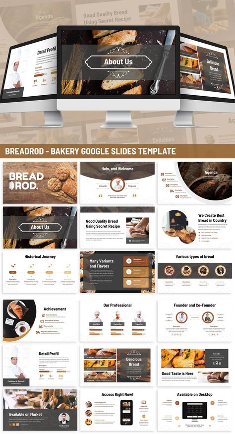 Bakery Presentation Design, Ppt Inspiration, Marine Training, Pastry Croissant, Table Of Contents Design, Cafe Poster, Simple Powerpoint Templates, Ppt Template Design, Sales Presentation