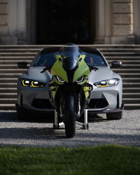 BMW M GmbH’s Instagram post: “Here's Looking At You Kid. The new BMW M 1000 RR 50 Years M and the new BMW M4 CSL. @bmwmotorrad #BMWM #M1000RR #THEM4CSL…” Bmw Car And Bike, Bmw M1000rr Wallpaper, Bmw M4 Csl, Bike Rider Photography, Bike And Car, Rider Photography, Amazing Backgrounds, Bmw Motor, Cars Pictures