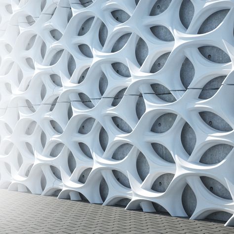 Glass Fiber Reinforced Concrete (GFRC) – Technology in Architecture Concrete Cladding, Column Capital, Wall Relief, Concrete Panel, Concrete Facade, Parametric Architecture, 3d Cnc, Digital Fabrication, 3d Panels