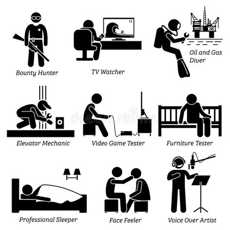 Weird Unusual Odd Jobs and Occupations Clipart. Vector set stick figure pictogra #Sponsored , #AD, #sponsored, #Odd, #Weird, #Unusual, #Jobs Body Gestures, Odd Jobs, Electronic Appliances, Cordless Phone, Job Career, Stick Figure, Occupational Health And Safety, Bounty Hunter, Home House