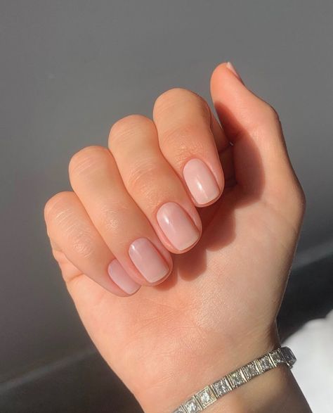 15 Best Short Nude Nails for Spring 2022 I Take You | Wedding Readings | Wedding Ideas | Wedding Dresses | Wedding Theme Neutral Gel Nails Short, Short Manicured Nails Natural, Fun Nude Nail Designs, Short Formal Nails, Clean Nude Nails, Short Squoval Dip Nails, Short Nude Gel Nails, Natural Nail Dip Powder, Basic Nude Nails