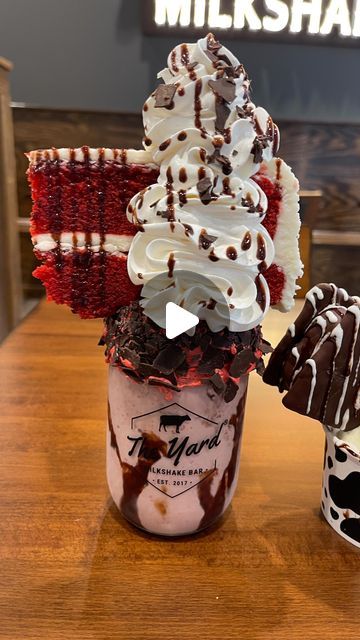 WRAL Out and About on Instagram: "Sneak Peek of @raleighfoodtrap’s new place - @theyardmilkshakebar at Seaboard Station in Raleigh 

🍨 gourmet milkshakes and ice cream bowls 
🍪 gourmet cookie dough 

The cover photo is of the Raleigh Food Trap shake - and it’s topped with a slice of red velvet cake 🎂 🤩 

The blue shake in the video is the Cookie Monster - beware bc it’s so good but turns your mouth blue!! Totally worth it 😍🍪🍪🍪😍

They are grand opening is Friday, April 12! 

#wral #wralfamily #wraloutandabout #raleighfood #raleighfoodpics #raleighnc" Gourmet Milkshakes, Floor Dance, The Cookie Monster, Gourmet Cookie, Ice Cream Bowls, Ice Crea, Gourmet Cookies, Ice Cream Bowl, New Place