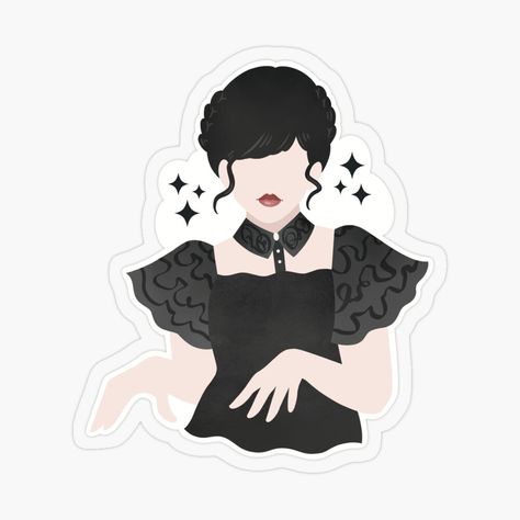 Get my art printed on awesome products. Support me at Redbubble #RBandME: https://www.redbubble.com/i/sticker/Wednesday-Addams-Dance-by-HeySpiritAnimal/133717382.O9UDB?asc=u Netflix Stickers, Wednesday Addams Party Ideas, Wednesday Addams Party, Wednesday Addams Birthday, Wednesday Addams Dance, Wednesday Party, The Addams Family, Addams Family, Wednesday Addams