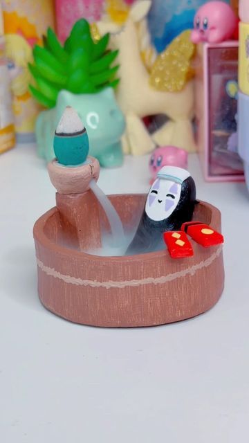 Pokemon Incense Holder, Kawaii Incense Holder, Ghibli Incense Holder, No Face Polymer Clay, Avatar The Last Airbender Clay Art, Air Dry Clay Ideas Anime, Clay Incense Stick Holder, Diy Crafts With Clay, Clay Incense Burner Diy