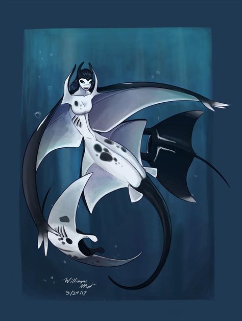 Oceanic Manta Ray, Evil Entity, Character Information, Mermaid Drawing, Fantasy Mermaids, Tim Curry, Humanoid Creatures, Mermaid Drawings, Creature Drawings