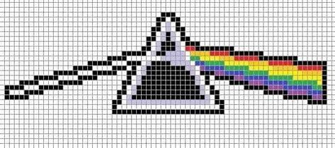 Pink Floyd, Pixel Art, Cross Stitch, Pink, Art