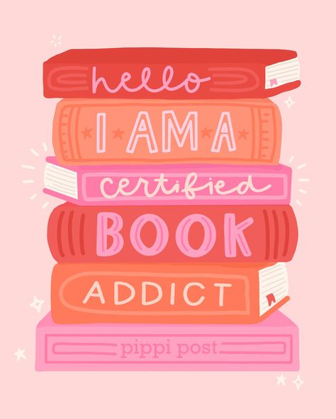 It’s me, hi 👋 I’m the book addict, it’s me 😉 #pippipostquotes #bookishshop #bookishmerch #bookishmemes #bookishquotes Bookish Icons, Wall Collage Quotes, Bookish Tees, Book Lovers Quotes, Book Club Aesthetic, Reader Humor, Bookish Humor, Reading Wallpaper, Sticker Inspiration