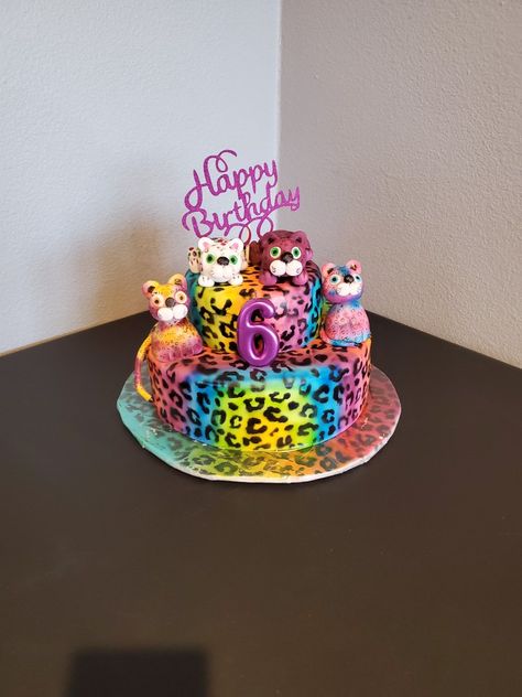 Rainbow Leopard Cake, Rainbow Cheetah Cake, Cheetah Cake, Candy Birthday Cards, Cheetah Cakes, Leopard Cake, Leopard Birthday, 9th Birthday Cake, Leopard Party