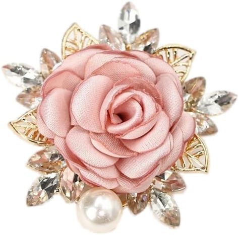 Amazon.com: Elegant Rose Flower Brooches Pin for Women Girls Handmade Crystal Pearl Fabric Flower Lapel Pin Dress Suit Accessories-Pink: Clothing, Shoes & Jewelry Pin Dress, Pearl Fabric, Flower Lapel, Pink Clothing, Flower Lapel Pin, Accessories Pink, Girls Handmade, Dress Suit, Crystal Accessories