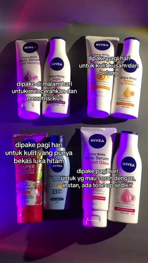 Body Care Mencerahkan, Nivea Skincare, Recommended Skin Care Products, Beautiful Skin Care, All Natural Skin Care, Body Serum, Body Care Routine, Glow Up Tips, Body Skin Care Routine