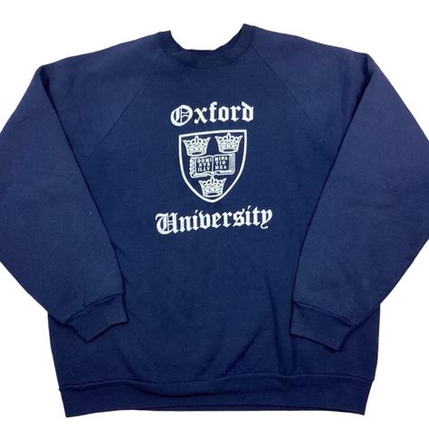 England University, Streetwear Cartoon, Jersey Sweater, Oxford England, Crewneck Vintage, Raglan Sweatshirt, Vintage University, Oxford University, Sweater Jumper