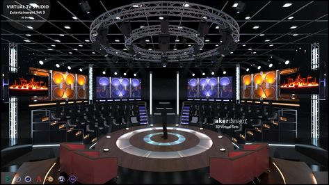 Tv Studio, Virtual Studio, Stage Background, Church Stage, Architecture 3d, Set Designs, Maxon Cinema 4d, Stage Set, News Studio