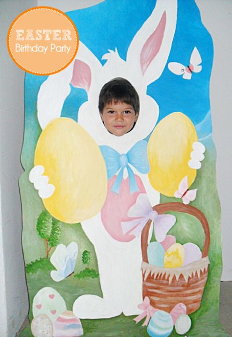 Easter Photo Booth, Egg Hunt Party, Easter Birthday Party, Easter Party Games, Party Games For Kids, Easter Preschool, Easter Event, Spring Birthday, Easter Birthday