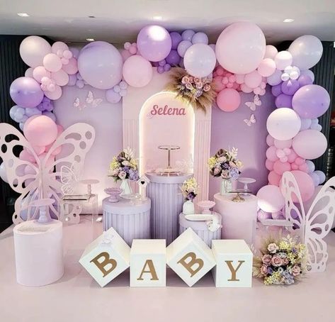 Lilac Baby Shower, Theme Bapteme, Cozy Fall Home, Butterfly Baby Shower Theme, Ideas For Autumn, Fall Home Decor Ideas, Fairy Garden Birthday Party, 1st Birthday Girl Decorations, Baby Birthday Decorations