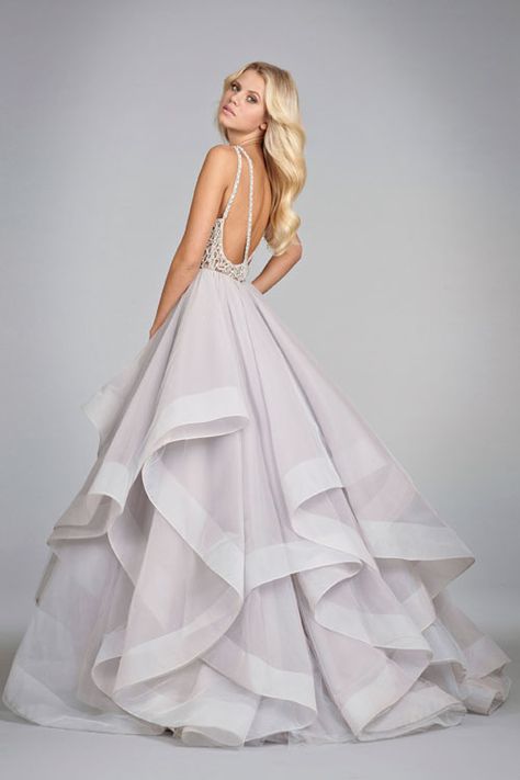 Back View Hayley Paige Bridal, Colored Wedding Gowns, Unconventional Wedding Dress, Hayley Paige, Lavender Wedding, Bridal Fashion Week, Princess Wedding Dresses, Gorgeous Gowns, Beautiful Gowns