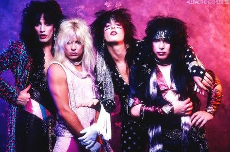 Motley Crue Theatre of Pain era Shout At The Devil, Hair Metal Bands, Mick Mars, Vince Neil, 80s Hair Bands, Motley Crüe, 80s Bands, Nikki Sixx, Glam Metal