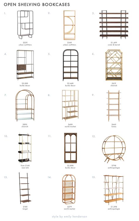 Diy Wall Unit, Display Shelf Design, Comfy Sectional, Emily Henderson Design, Wall Shelving Units, Living Room Reveal, Open Bookshelves, Shelving Design, Mid Century Living