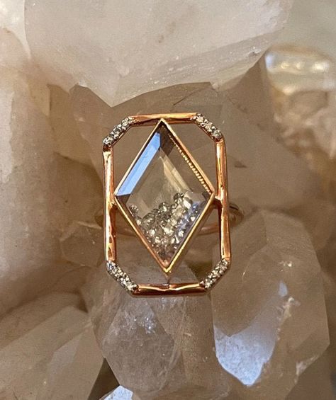 Diamond Shaped Filled Framed Shaker Ring Topaz/diamond 14k | Etsy Slytherin Jewelry, Dream Rings, Diamond Shaped, Ring Diamond, Fairytale Wedding, Dream Jewelry, Cute Jewelry, Diamond Shapes, Custom Jewelry